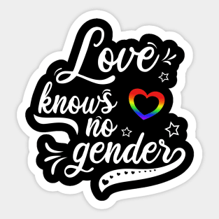 Love knows no gender Sticker